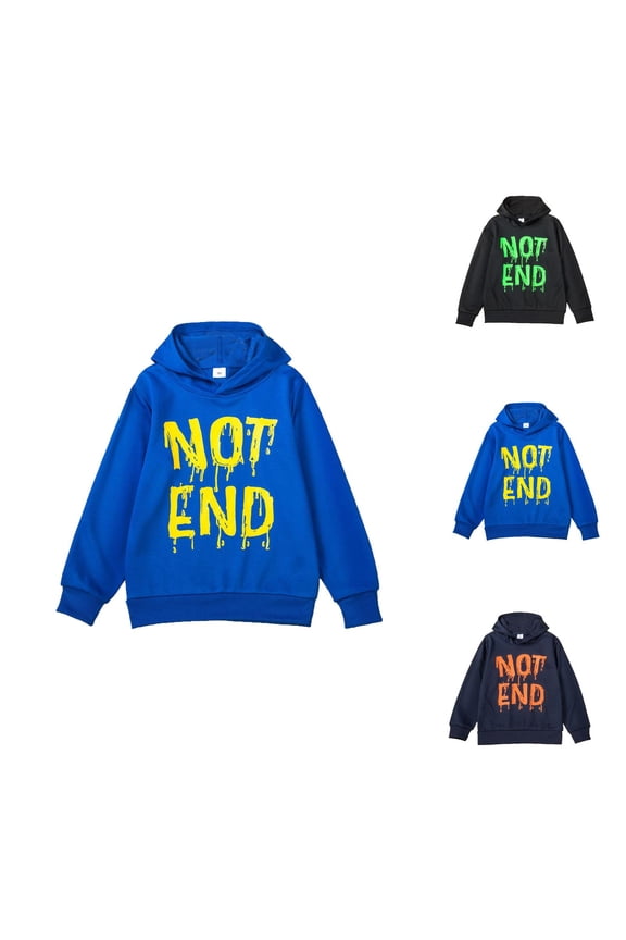 Boys Hoodies For Street Dance Comfortable Knit Pullover Sweatshirt With Reflective Print Long Sleeve Casual Wear For Kids