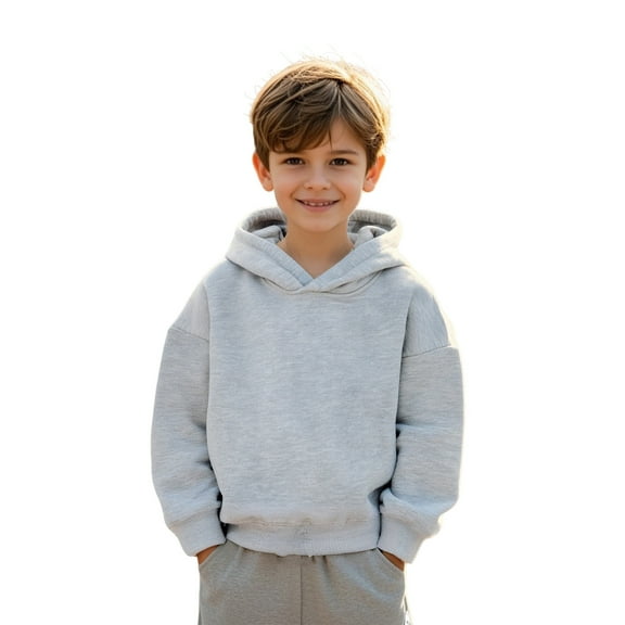 Boys Hoodies Grey Hoodie Casual Long Sleeve Classic Hoodie Fall Clothes 12-24 Months Old Girl Clothes Boys Girls Fashion