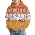 thumbnail image 1 of Boys Hoodies Ice Cream Baseball Pullover Sweatshirts Size 4-14 | Hooded with big pockets, All-over graphic print, Colorful sprinkle waffle cone, Classic pull-on, Active casual, 1 of 4