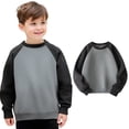 thumbnail image 1 of Boys Hoodies Kids Color Block Splice Hooded Long Sleeve Pullover Tops Fall Clothes Girls Teen Clothes10-11 Years Boys Girls Fashion, 1 of 5