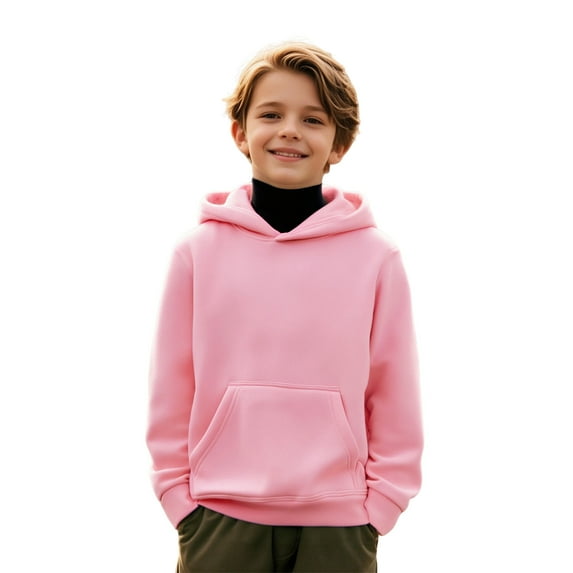 Boys Hoodies Kids Pink Hoodie Casual Long Sleeve Hoodie Sweatershirt Pullover Fall Clothes Kids Clothes Boys Size 3-4 Years Boys Girls Fashion