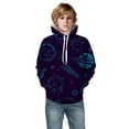 thumbnail image 1 of Boys Hoodies Little Kids N Hooded Unisex Sweatshirt 3D Galaxy Dinosaur Printed Pullover with Pocket Sweatshirts Navy 7 Years-8 Years, 1 of 3
