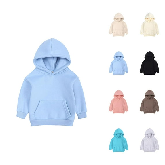 Boys Hoodies Long Sleeve Solid Color Pullover Casual Comfortable Lightweight Loose Fit Outwear Coat Winter Warm Sports Sweatshirt for Kids Outdoor Activities and Daily Clothes