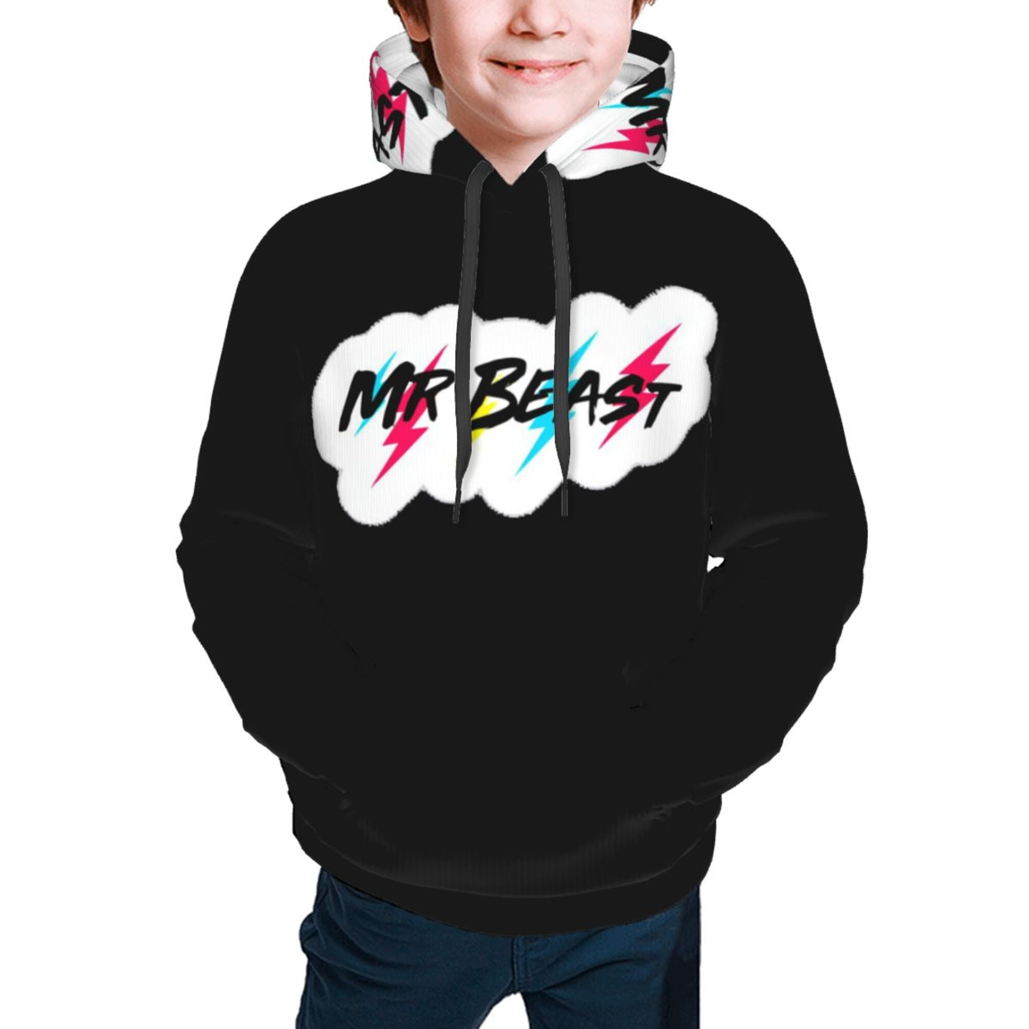 Boys Hoodies,Mr-Beast Kids Sweatshirts Pullover Hooded Clothes