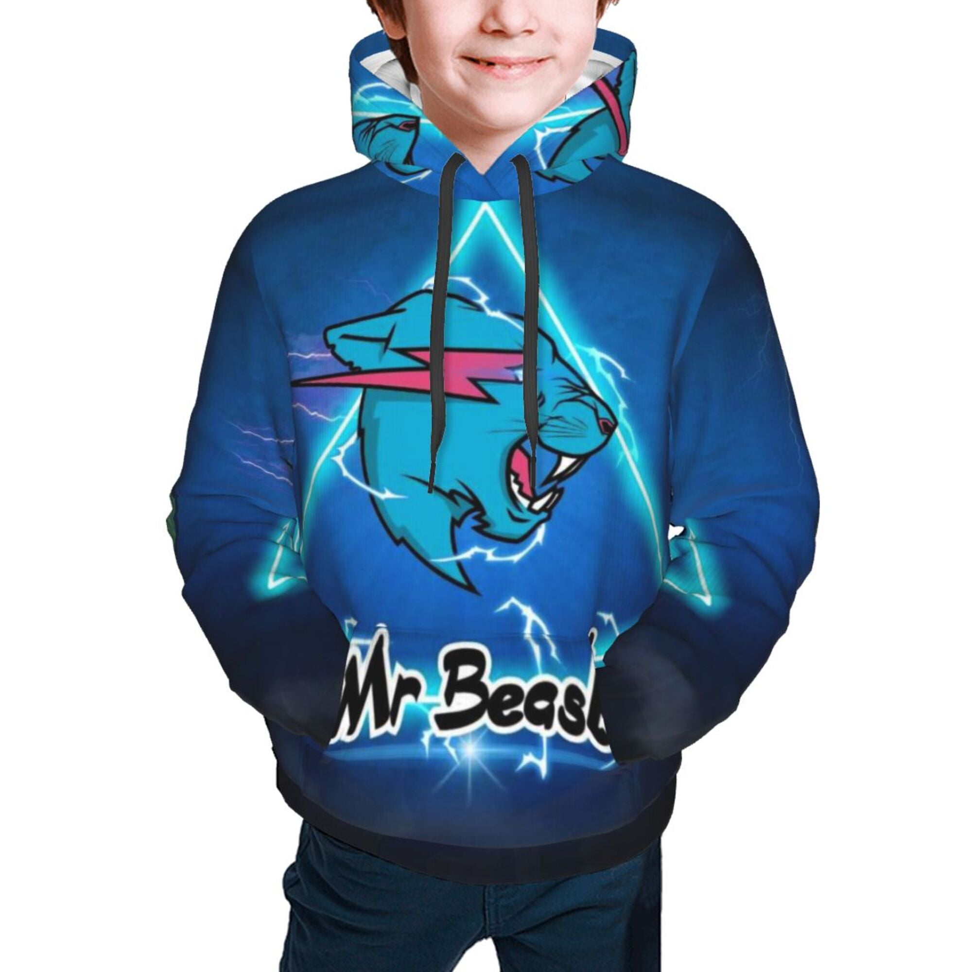 Boys Hoodies,Mr Beast Kids Sweatshirts Pullover Hooded Clothes - Main Image