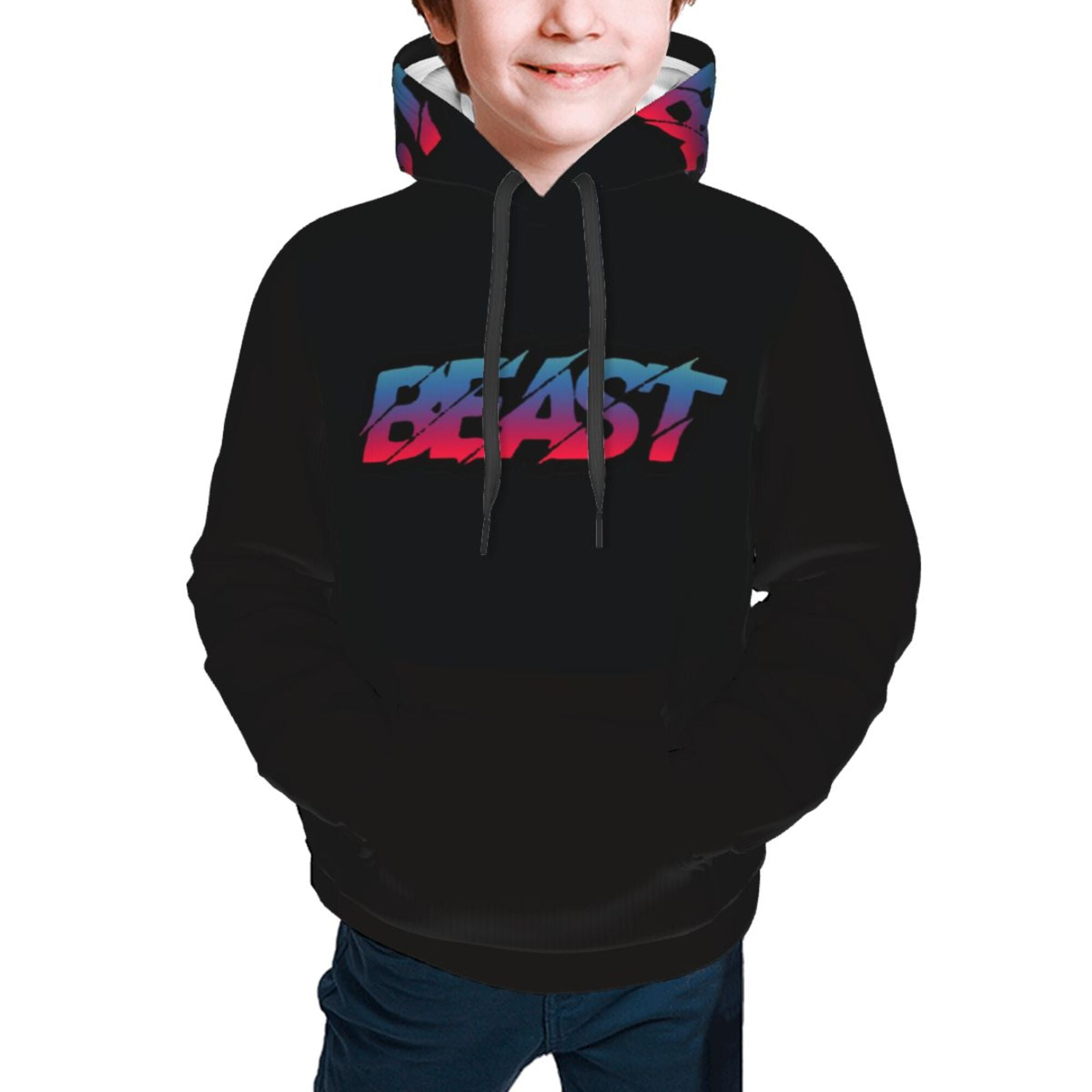 Mr-Beast Hoodies for Boys Teens Kids Pullover Hooded Toddler