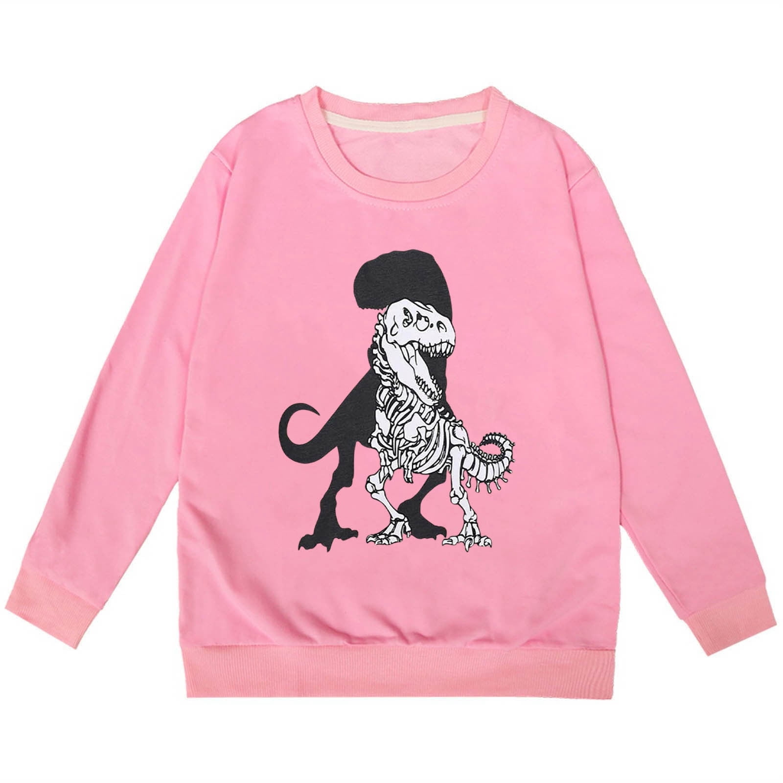 Boys Hoodies Size 910T Personality Casual Loose Printed Crew Neck
