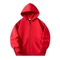 thumbnail image 1 of Boys Hoodies Solid Color Zip Up Sweatshirt Casual Tops Coat&jacket Size 18-24 Months, 1 of 7