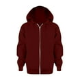 thumbnail image 1 of Boys Hoodies Solid Color Zip Up Sweatshirt Casual Tops Coat&jacket Size 4-5T, 1 of 6