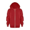 thumbnail image 1 of Boys Hoodies Solid Color Zip Up Sweatshirt Casual Tops Coat&jacket Size 5-6T, 1 of 5