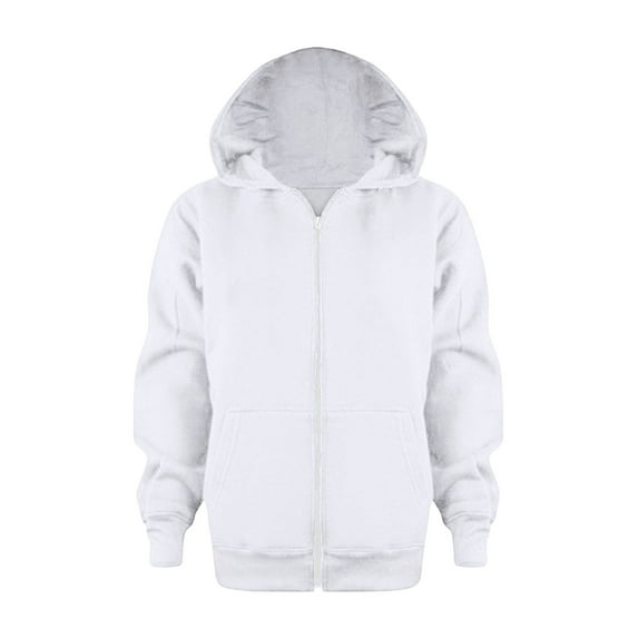 Boys Hoodies Solid Color Zip Up Sweatshirt Casual Tops Coat&jacket Size 9-10T