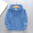 thumbnail image 1 of Boys Hoodies & Sweatshirts Kids Child Toddler Boys Girls Solid Long Sleeve Patchwork Hooded Thickened Warm Sweatshirt Pullover Blouse Tops Outfits Clothes, 1 of 2