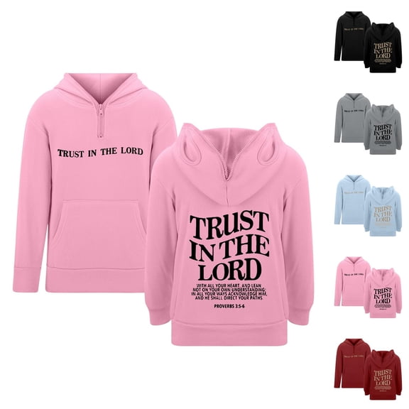 Boys Hoodies & Sweatshirts Letter Print Pullover Zip Up Hoodie With Pockets For Casual School Outdoor Activities