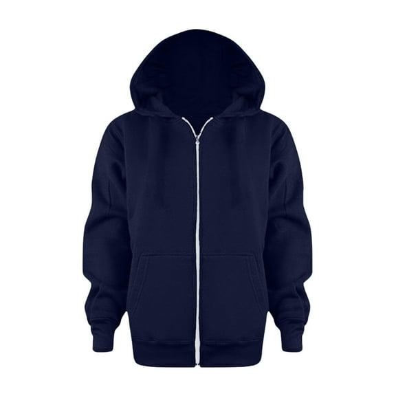 Boys Hoodies & Sweatshirts Solid Zip Jacket Long Hoodie Top Sleeve for Kids and Youth Stylish Outerwear for Boys and Girls