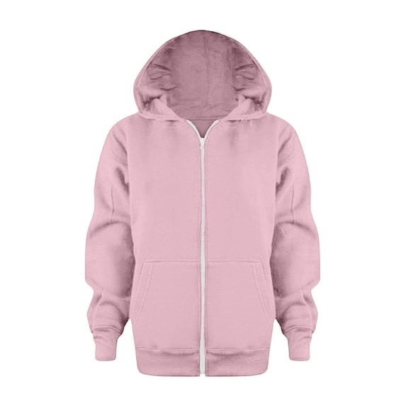 Boys Hoodies & Sweatshirts Solid Zip Jacket Long Sleeve Hoodie for Kids Coats & Jackets