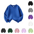 thumbnail image 1 of Boys Hoodies & Sweatshirts Toddler Pullover Sweatshirt Basic Crewneck Solid Hoodie Coat Tops for Kids, 1 of 6