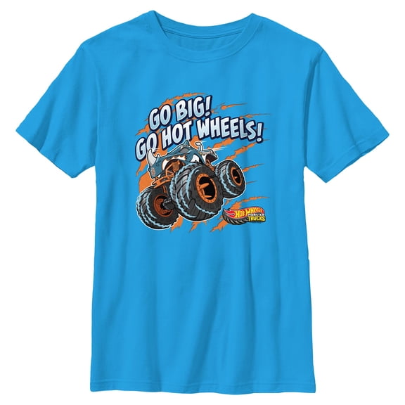 Boys Hot Wheels Go Big Monster Truck T Shirt