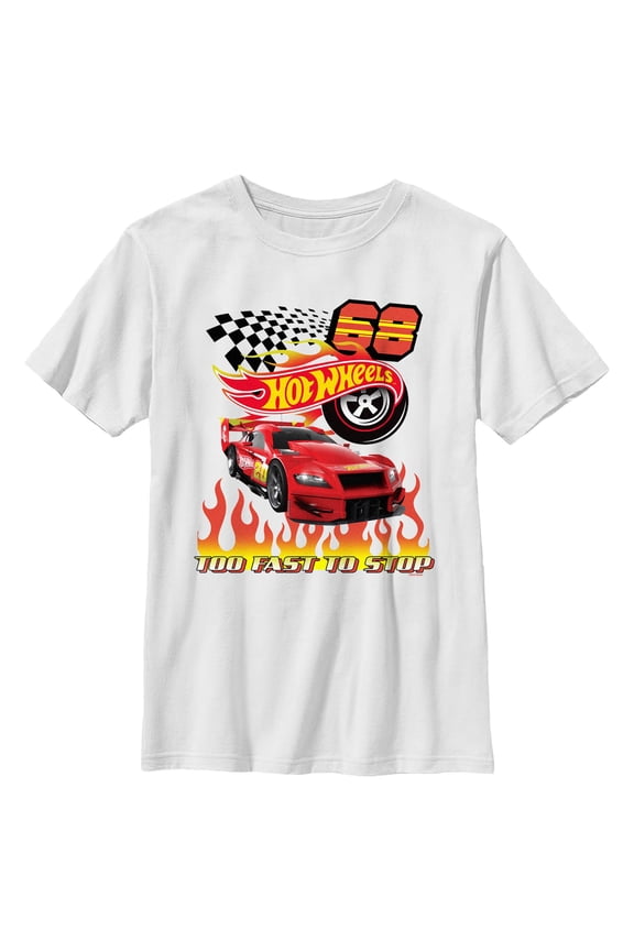 Boys Hot Wheels Too Fast to Stop T Shirt