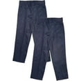 thumbnail image 1 of Boys Husky Fit Straight Flat Front Adjustable Waist School Uniform Pants - 2 Pack, 1 of 6