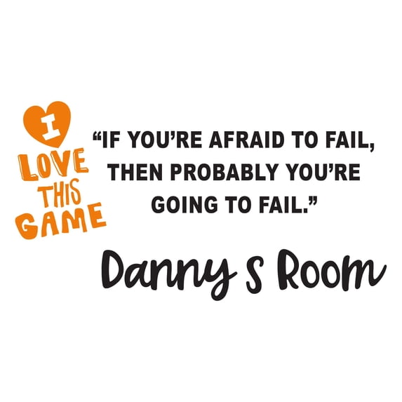 Boys I love this Game Active Sports Wall Decal Decoration Personalised Sports Lover Motivational Quote Lasts Years and Easily Removable - Size: 40 In(W) x 20 In(H)
