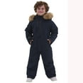 thumbnail image 1 of Boys Insulated Snowsuit Romper For Winter Outdoor Play Windproof Warm Jumpsuit Ice Skating, 1 of 4