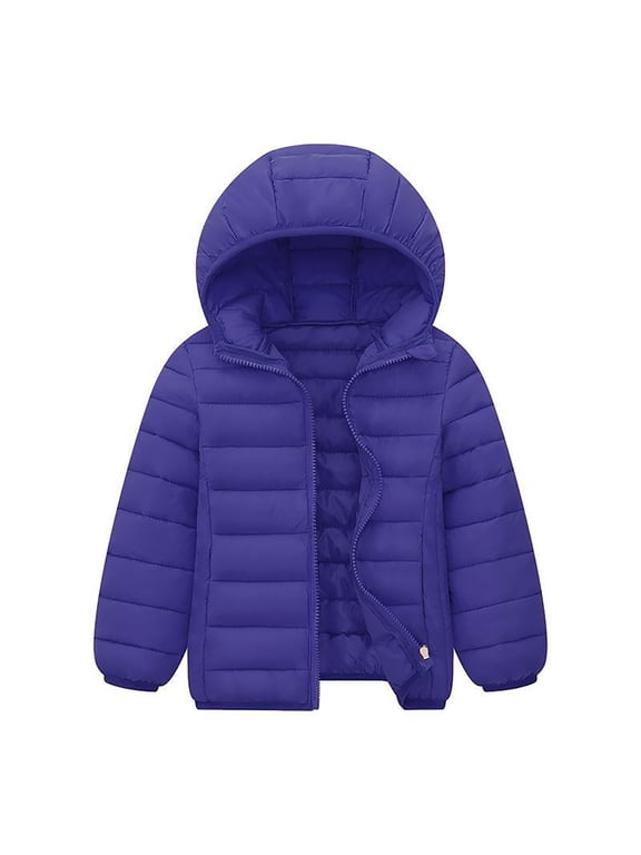 Boy Jackets Toddler Jacket Boys' Jacket Girls Water Resistant Lightweight Quilted Puffer Coat – Insulated Outerwear Down Coat for Boys Navy 5-6 Years