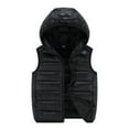 thumbnail image 1 of Boys Jacket Child Kids Sleeveless Solid Hooded Outwear Vest Coats Clothes Boys' Outerwear Jackets Black 3 Years-4 Years, 1 of 5