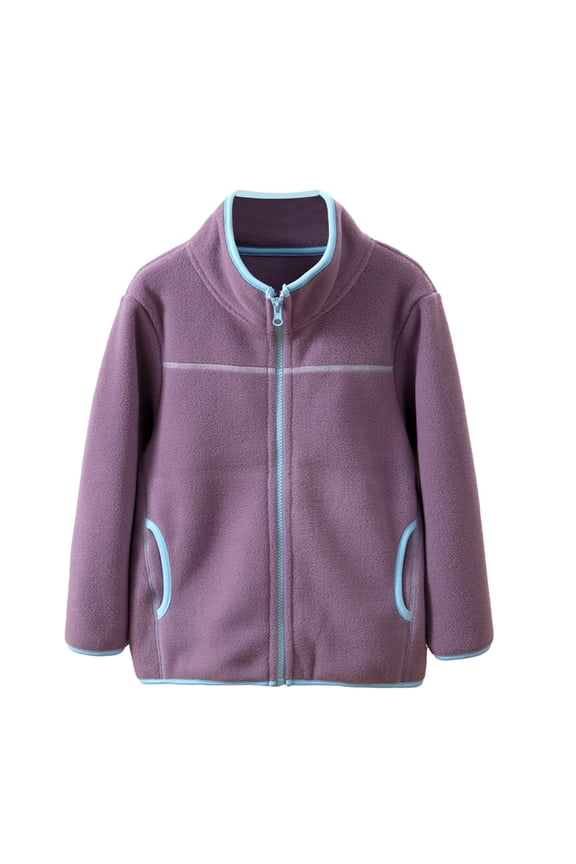 Boys Jacket For Autumn And Winter Warm Stand Collar Zipper Pockets Comfortable Casual Outerwear Coats For Kids Youth Children