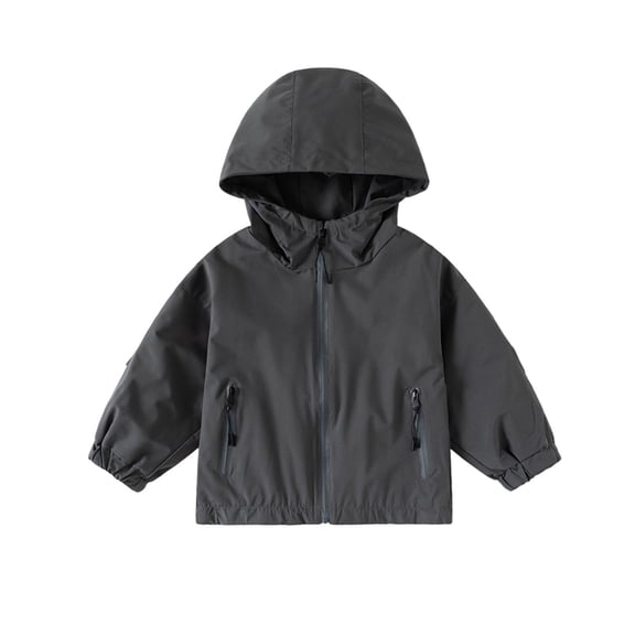 Boys Jacket Kids Windbreaker Zippered Hoodies Boys Lightweight Jacket Fall Clothes Girls Size 4-5 Years Clothes