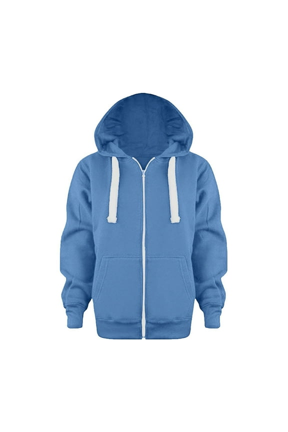 Boys Jacket Teen Sweatshirts Boys' Long Sleeve Fleece Full Zip Hoodie with Kangaroo Pockets