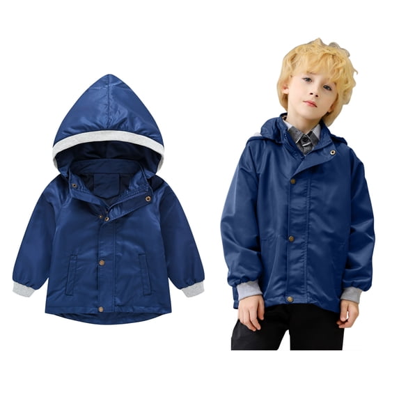 Boys Jacket Toddler Boys Windbreaker Jacket Zipper Hoodies Lightweight Jacket Fall Clothes Toddler Trendy Clothes 1-2 Years