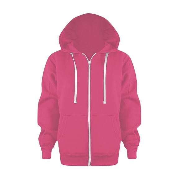 Boys Jackets Red Zip Up Hoodie Boys' Hoodie Hooded Full Zip Sweatshirt with Kangaroo Pockets