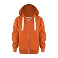 thumbnail image 1 of Boys Jackets Size 11-12 Years Sweatshirt Color Solid Zip Long Hoodie Sleeve Up Kids Orange Tops, 1 of 6
