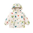 thumbnail image 1 of Boys Jackets Size 14-16 Kids Toddler Boys Girls Jacket High Collar Fall Winter Full Zip Coat Outwear With Pockets Beige, 5-6 Years, 1 of 4