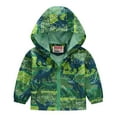 thumbnail image 1 of Boys Jackets Size 14-16 Kids Toddler Boys Girls Jacket High Collar Fall Winter Full Zip Coat Outwear With Pockets Green, 2-3 Years, 1 of 4