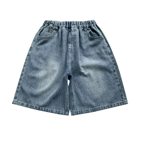 Boys Jean Shorts Classic Baggy Pocket Jean Shorts Boys Fashion Toddler Shorts For Boys 12-18 Months Cute Boy Clothing