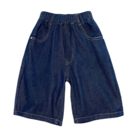 Boys Denim Shorts Fashion Half Pants Denim Shorts with Pocket Boys' Fashion Boys Clothes 7-8 Years