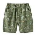 thumbnail image 1 of Boys Jean Shorts Elastic Waist Summer Denim Short Pants Casual Fashion Toddler Jeans with Pocket, Green, 2 Years, 1 of 7