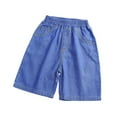 thumbnail image 1 of Boys Jean Shorts,Fashion Loose Elastic Waist Denim Shorts with Pocket Boys' Fashion Kids Boys Shorts 10-11 Years, 1 of 2