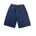 thumbnail image 1 of Boys Jean Shorts Fashion Loose Elastic Waist Summer Trousers Short Boys' Fashion Teen Boys Shorts Size 13-14 Years, 1 of 4