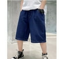 thumbnail image 1 of Boys Jean Shorts Casual Baggy Cargo Jean Shorts Boys Fashion Boys Clothes 7-8 Years, 1 of 3
