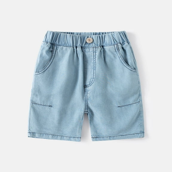 Boys Jean Shorts Relaxed Fit Wide Leg Summer Trousers Short Boys Summer Clothes Kids 3-4 Years Boy Clothes Cute Boy Clothing