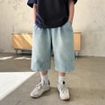 thumbnail image 1 of Boys Jean Shorts Slim Fit Half Pants Pocket Jean Shorts Boys Summer Clothes Kids Boys Jeans Size 7-8 Years Cute&nbsp;Boy&nbsp;Clothing, 1 of 9