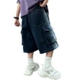 thumbnail image 1 of Boys Jean Shorts Slim Fit Loose Cargo Jean Shorts Boys' Fashion Boys Jeans Size 7-8 Years, 1 of 5