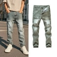 thumbnail image 1 of Boys Jeans Boy's Skinny Fit Stretch Boys Brown Jeans Christmas Kids Fashion Comfy Jeans Pants 8-10 Years, 1 of 4