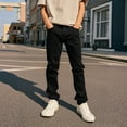 thumbnail image 1 of Boys Jeans Boys Slim Fit Jeans Black Jeans Boys Back to School Clothes for Boys Teen Boys Fashion 10-13 Years, 1 of 9