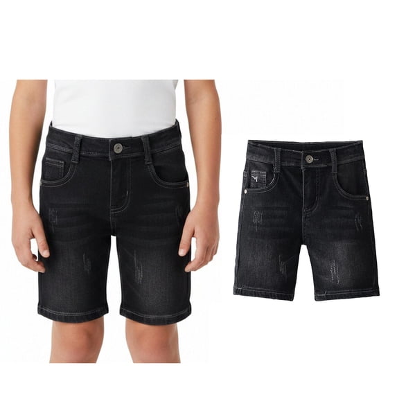 Boys Jeans Shorts Slim Fit Distressed Ripped Jeans Shorts Casual Summer Denim Shorts with Pockets Boys' Shorts 9-10 Years