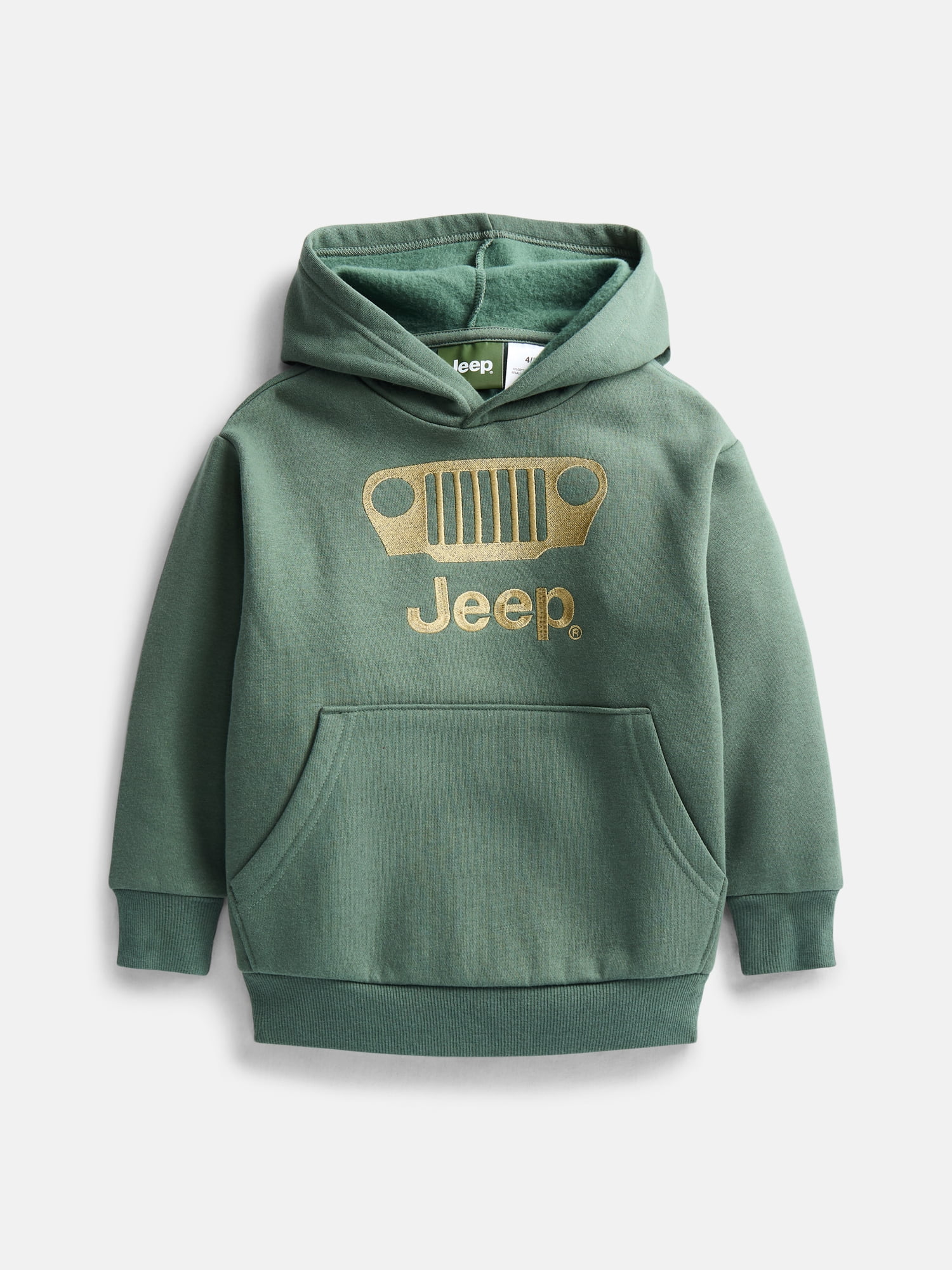 Jeep Boys' Front Back Graphic Fleece Hoodie with Long Sleeves, Size 4-18