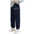 thumbnail image 1 of Boys Jogger Pants 2T Sweatpants Boys Boys Athletic Sweatpants Basic Fleece Jogger Track Pants for Boys Navy 6-7 Years, 1 of 8