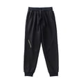 thumbnail image 1 of AIEOTT Boys Jogger Pants Cotton Fleece Athletic Pants Drawstring Elastic Waist Pull On Sweat Pants Fall Winter Daily Versatile Pants, 1 of 5